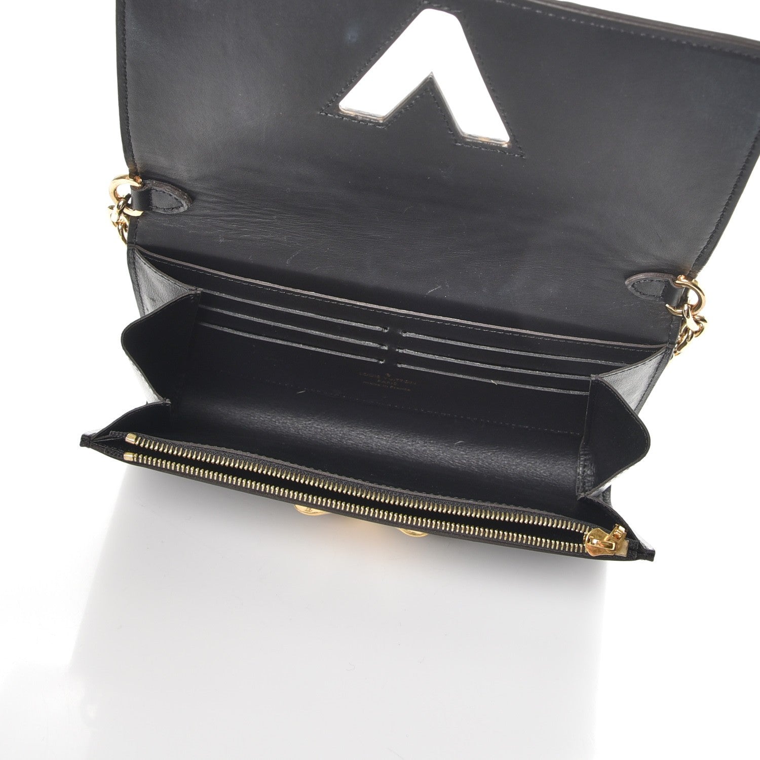 Louis Vuitton Veau Satin Monogram Twist Chain Wallet 6 of 8