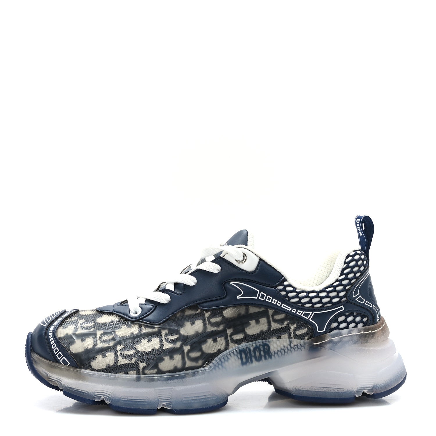 Christian Dior Technical Fabric Mesh Obique Dior Vibe Sneakers 39 Deep Blue 1 of 9