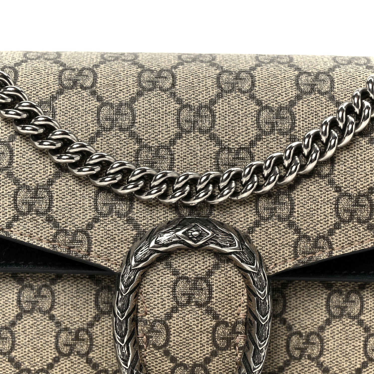 Gucci GG Supreme Monogram Small Dionysus Shoulder Bag Black 8 of 13