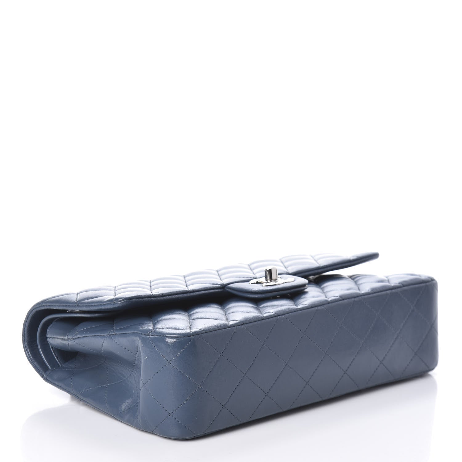Chanel Lambskin Quilted Medium Double Flap Blue 4 of 11