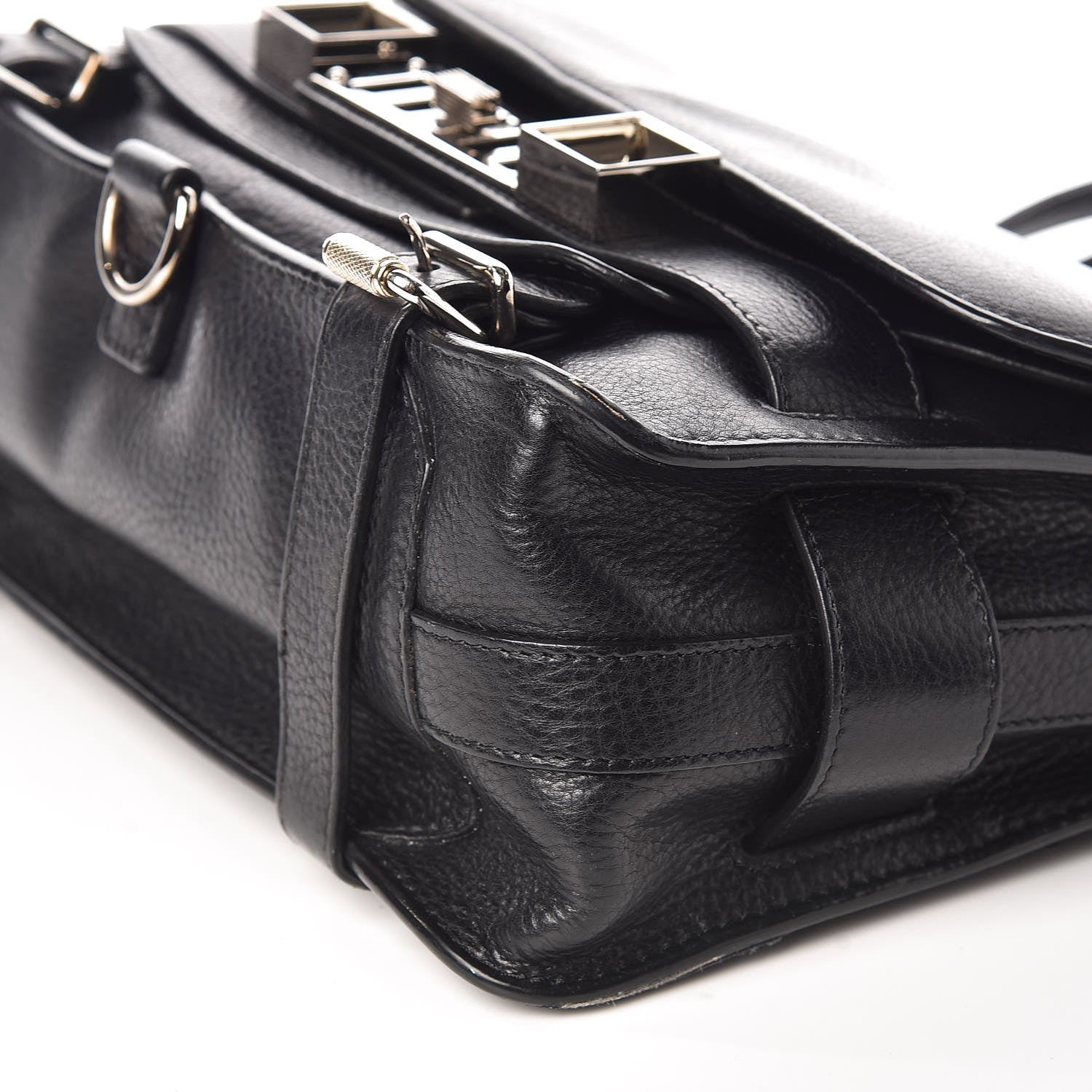 Proenza Schouler Pebbled Calfskin PS11 Classic Shoulder Bag Black 6 of 8