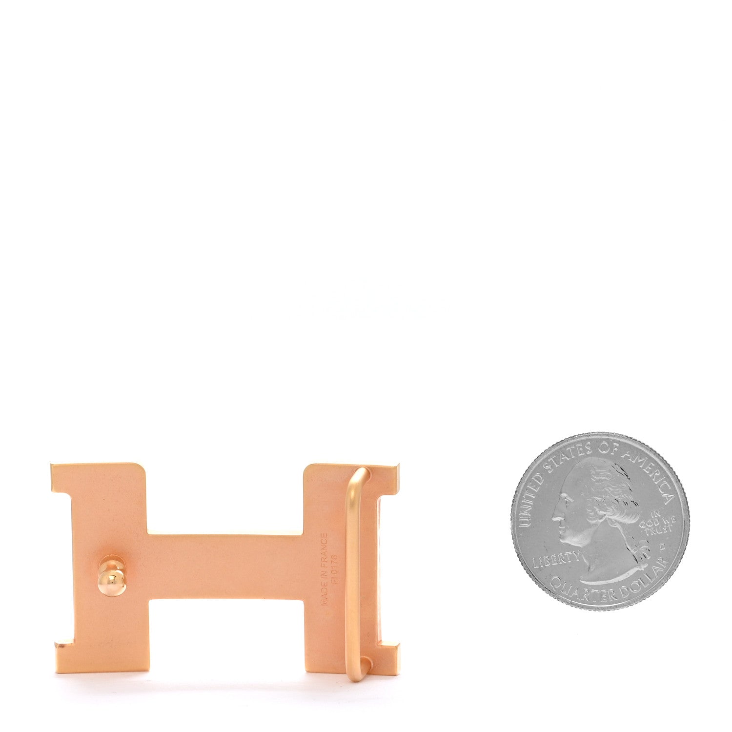 Hermes Martelee 32mm H Belt Buckle Rose Gold 2 of 4