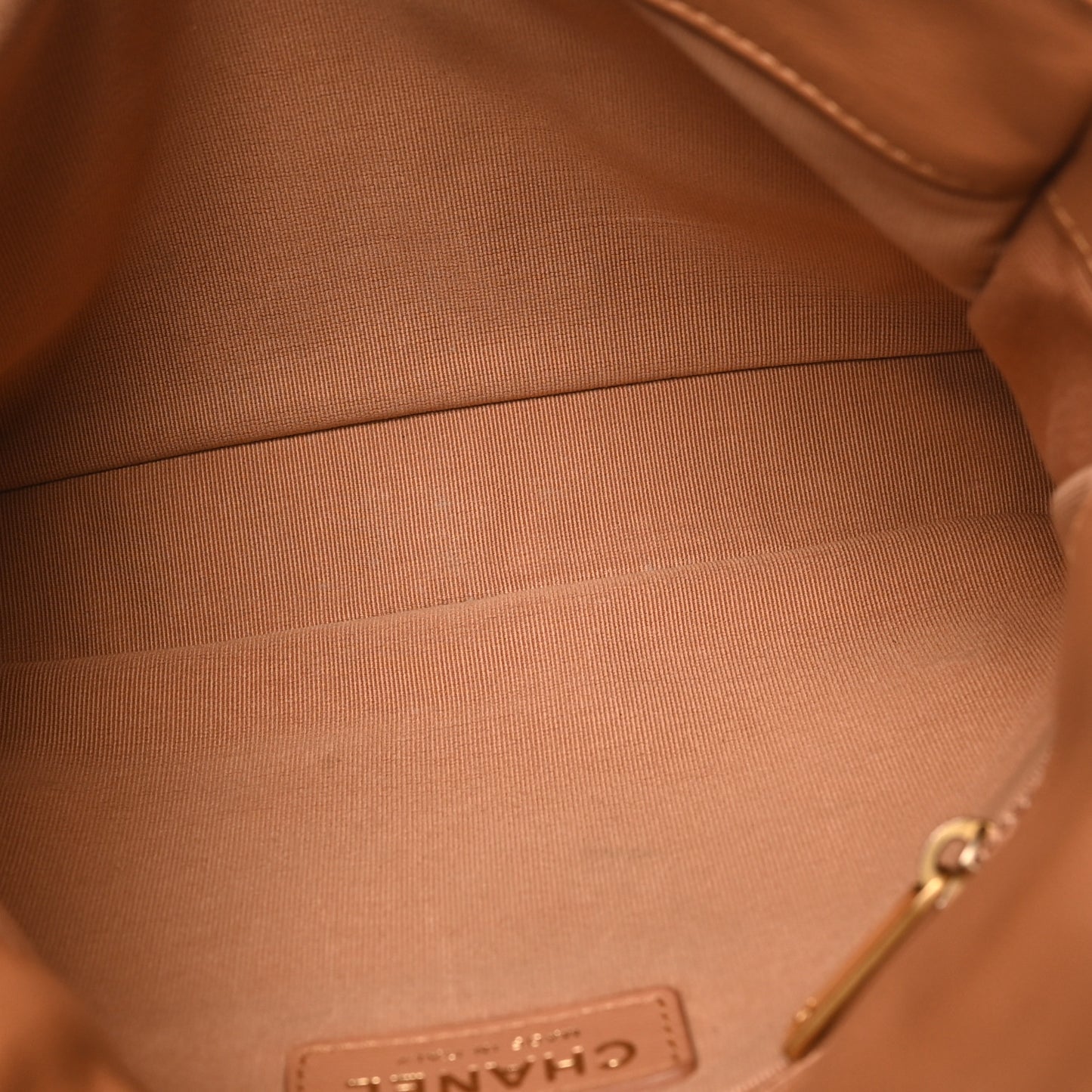 Shiny Calfskin Quilted Small Supple Twins Hobo Bag Brown