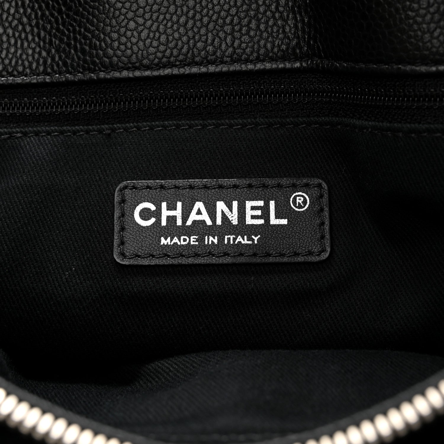 Chanel Caviar Quilted CC Timeless Soft Tote Black 6 of 10