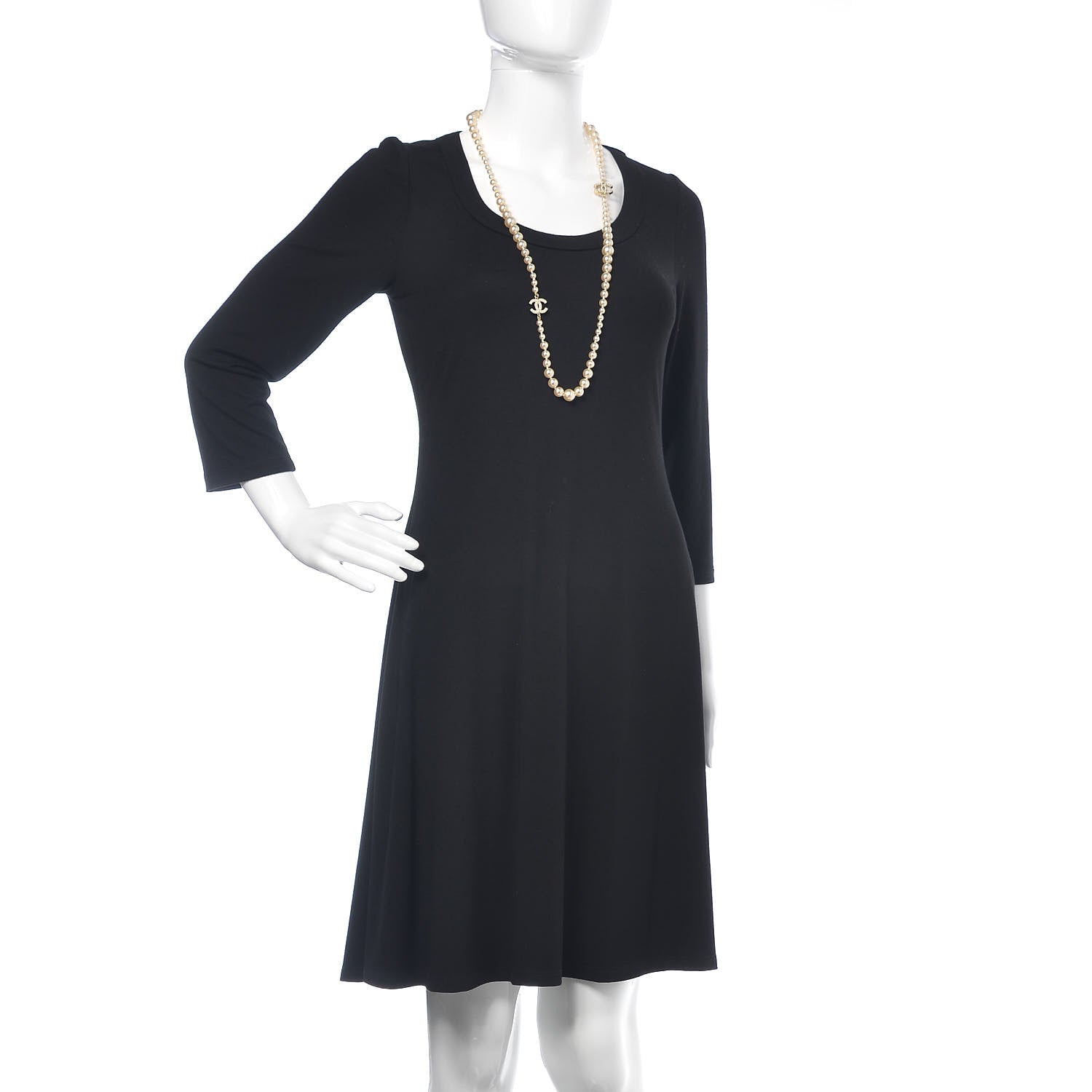 Chanel Graduated Pearl CC Long Necklace Gold 2 of 5