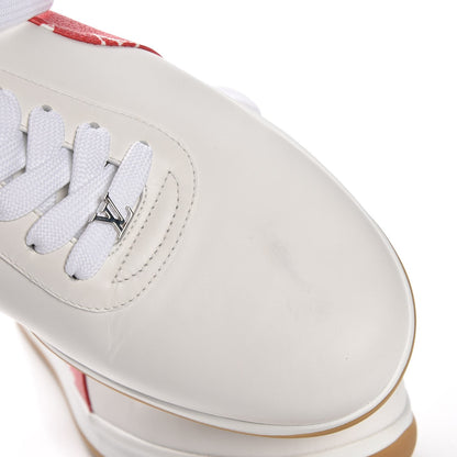 Louis Vuitton X SUPREME Calfskin Monogram Sneakers 9 White Red 4 of 11