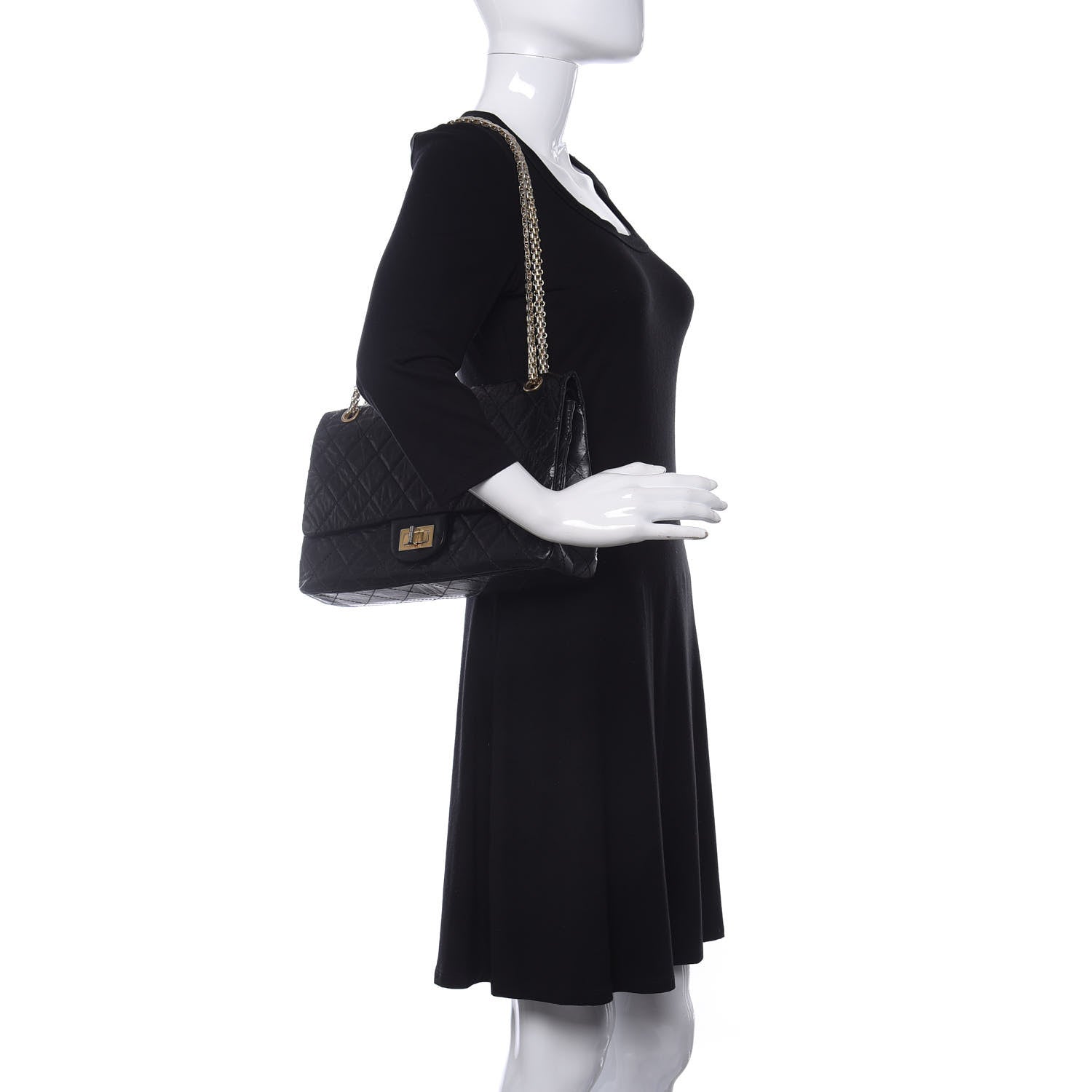 Chanel Aged Calfskin Quilted 50th Anniversary 2.55 Reissue 227 Flap Black 2 of 13