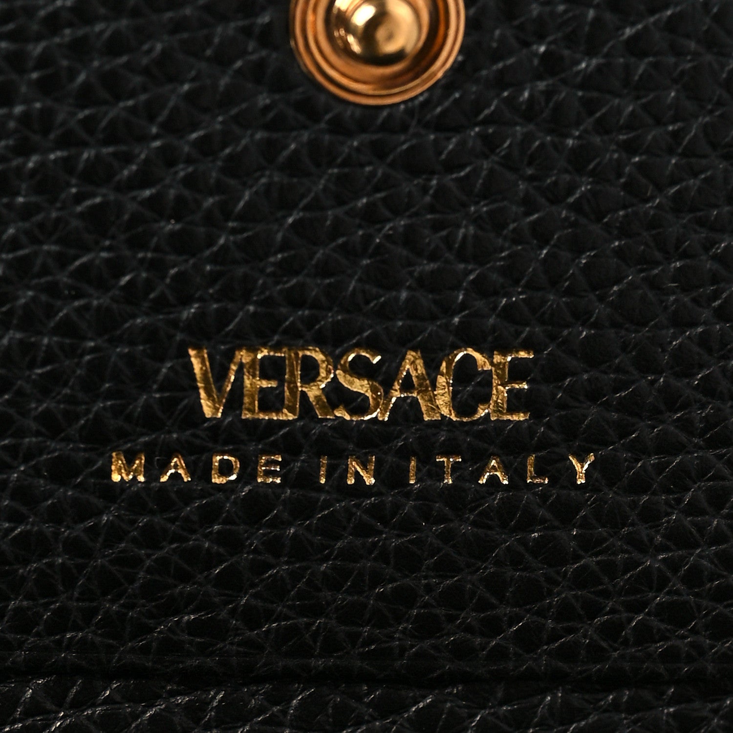 Versace Grained Calfskin Virtus Bifold Wallet Black 6 of 7