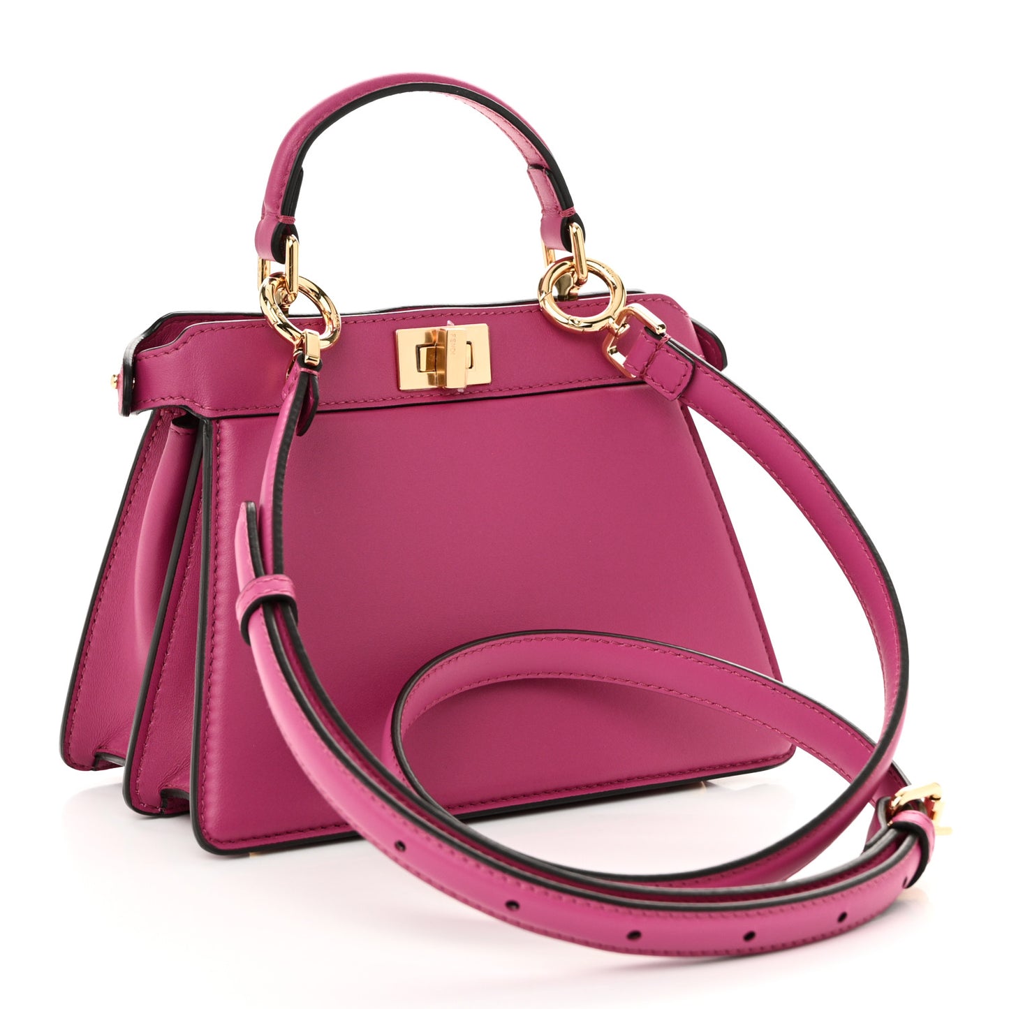 Shiny Nappa Petite Peekaboo I SEE U Satchel Ciclamino Pilar