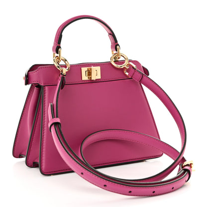 Fendi Shiny Nappa Petite Peekaboo I SEE U Satchel Ciclamino Pilar 3 of 9