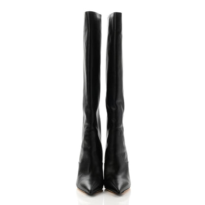 Jimmy Choo Calfskin Knee High Mavis 100 Boots 40.5 Black 2 of 15