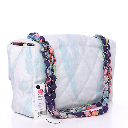 Chanel Canvas Quilted Jungle Jeans Flap White Multicolor 2 of 10