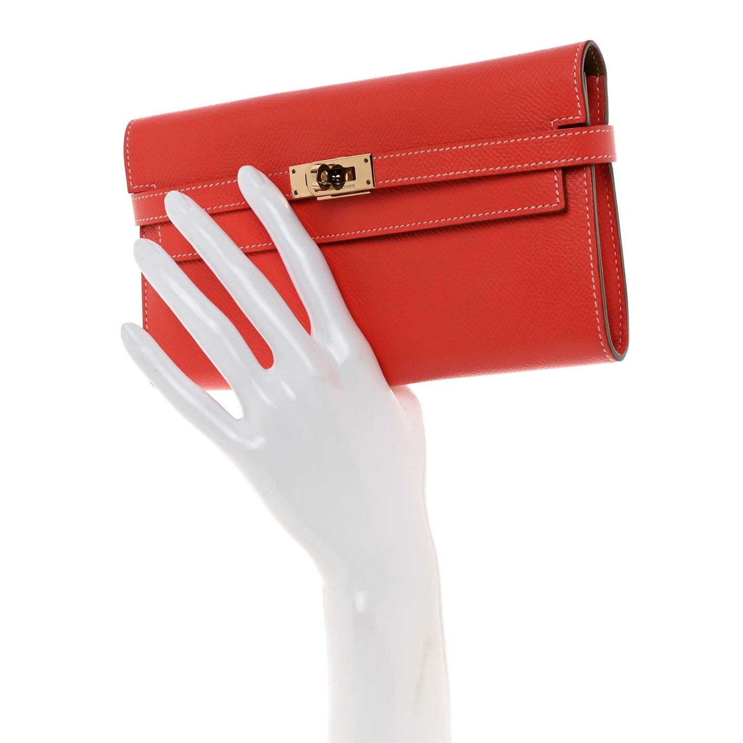 Epsom Verso Kelly Longue Wallet Rose Jaipur Gold