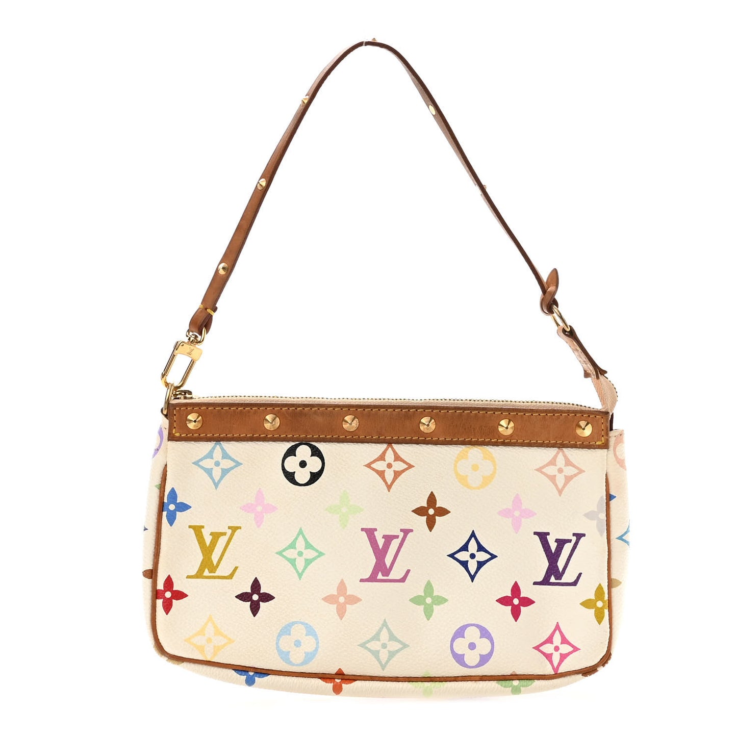 Monogram Multicolor Pochette Accessories White