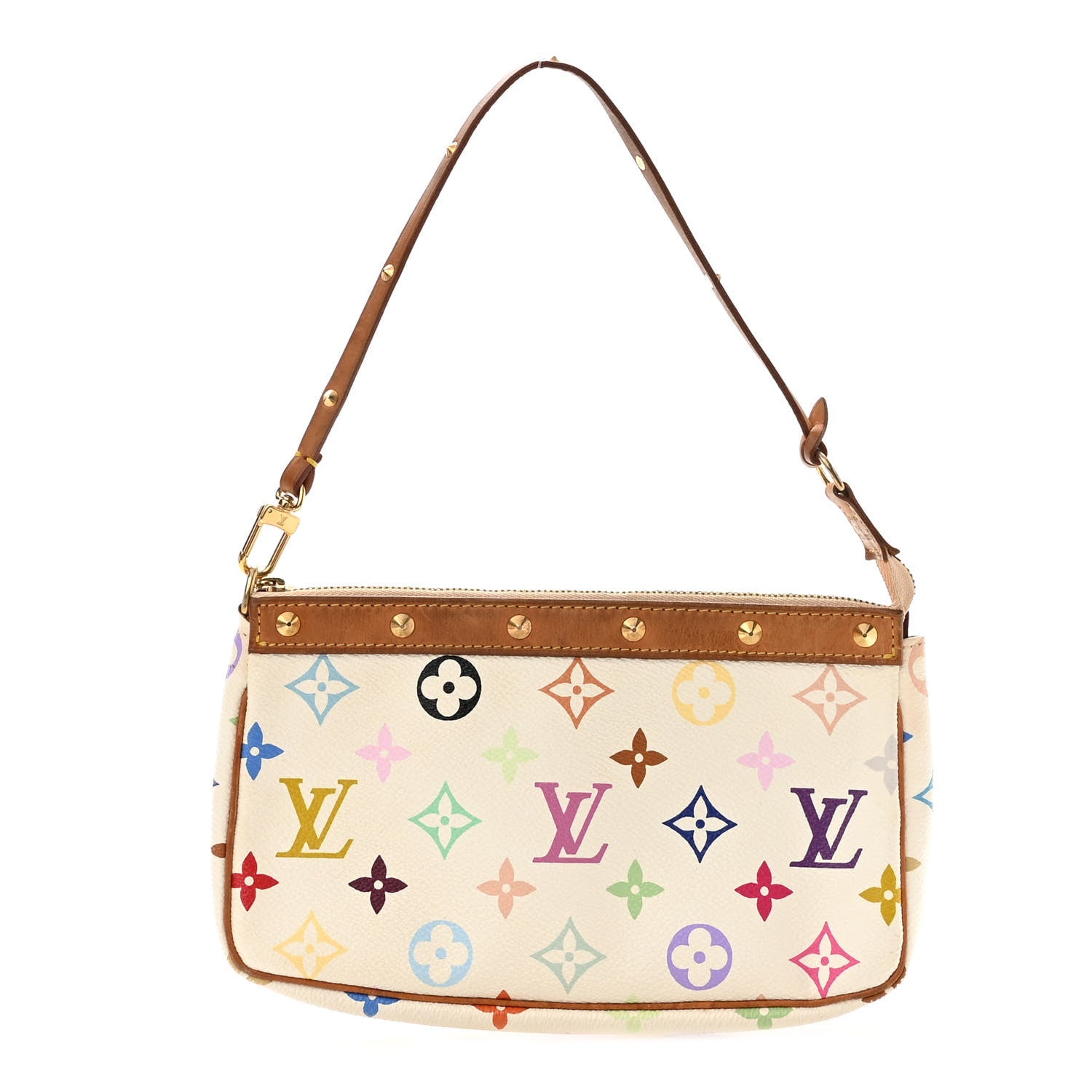 Louis Vuitton Monogram Multicolor Pochette Accessories White 1 of 10