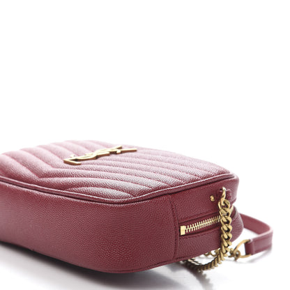 Saint Laurent Grain De Poudre Matelasse Monogram Mini Lou Camera Bag Eros Red 9 of 11