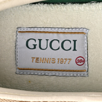 Gucci GG Monogram Womens 1977 Tennis Slip On 30mm Sneakers 38.5 Beige Ebony Mystic White 8 of 9
