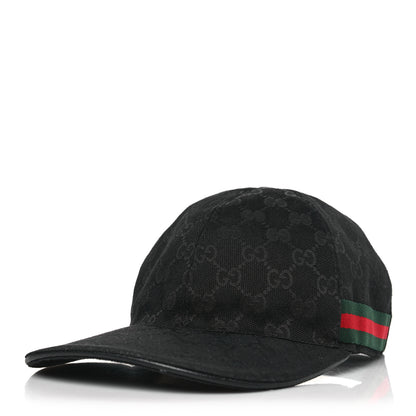 Gucci Monogram Web Baseball Hat S Black 1 of 8