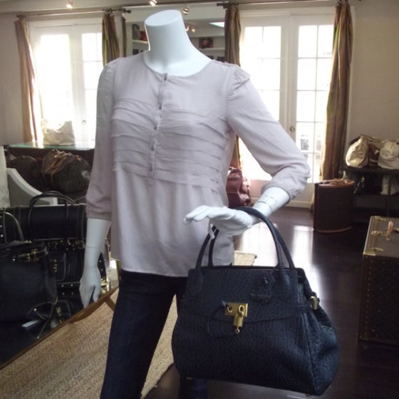 Leather Small Camille Satchel Petrol