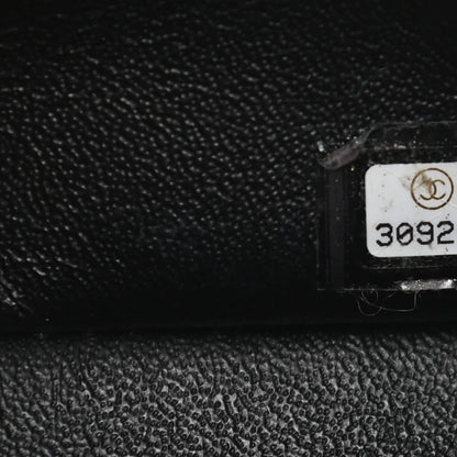 Chanel Lambskin Chevron Quilted Mini Square Flap Black 7 of 9