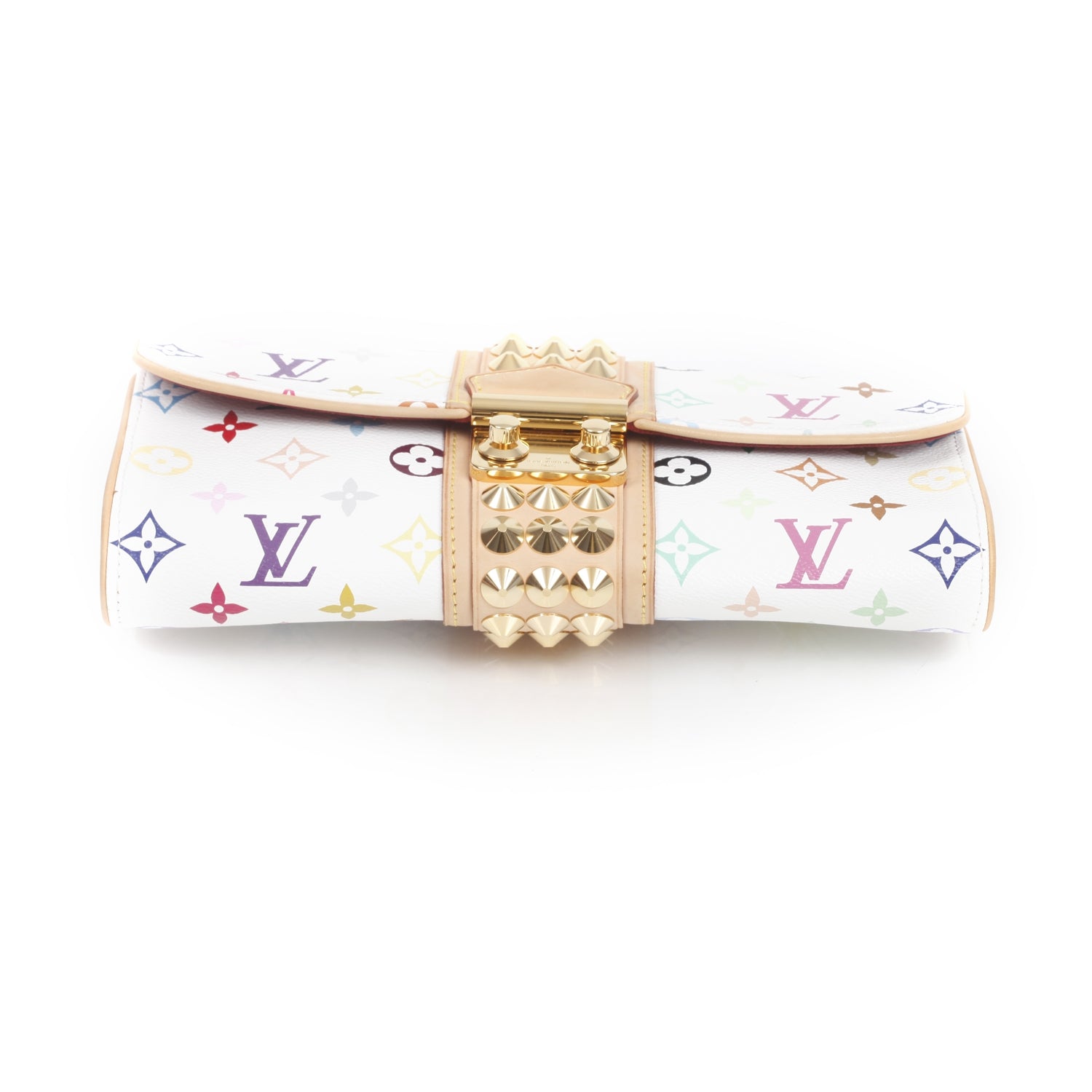 Louis Vuitton Monogram Multicolor Courtney Clutch White 3 of 11