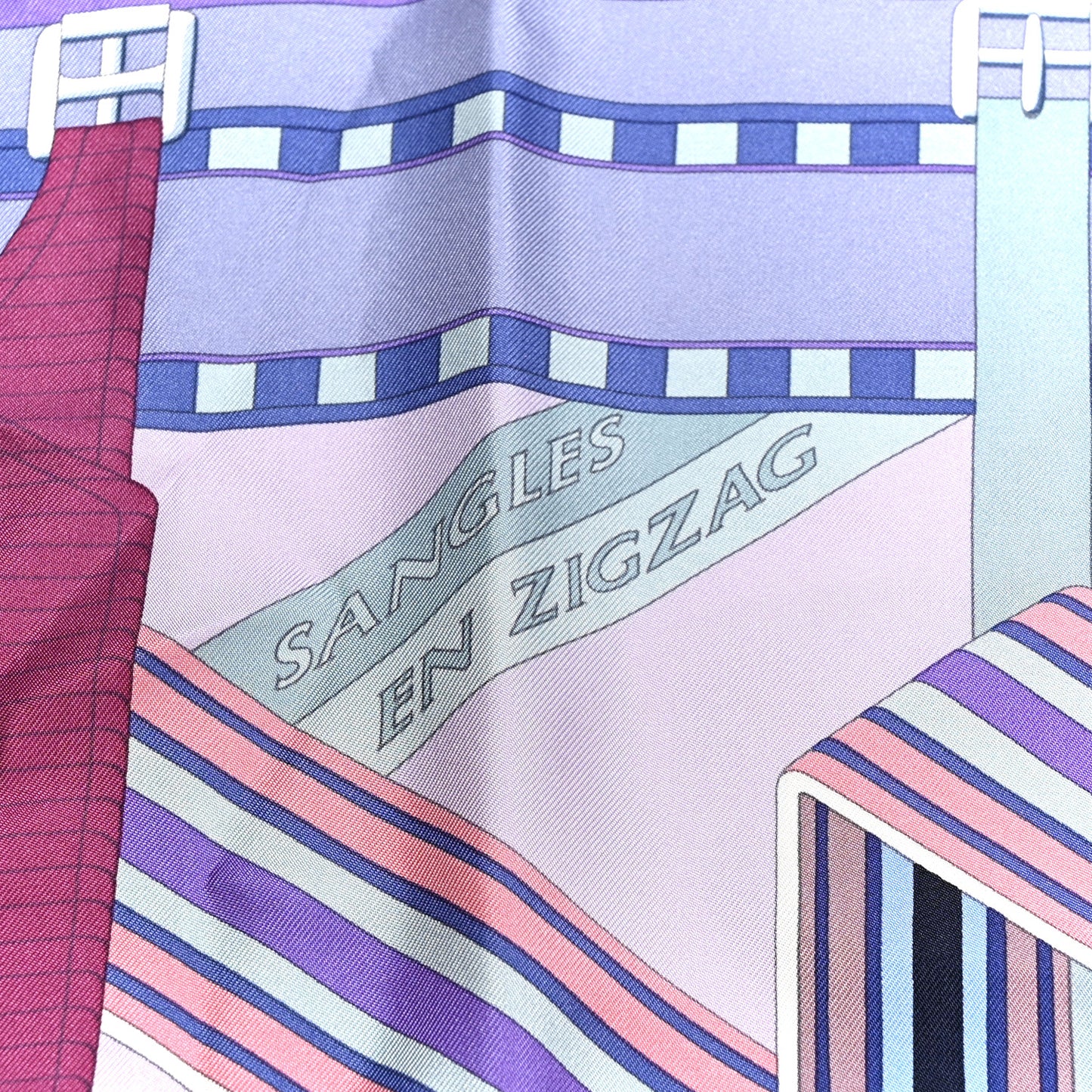 Silk Sangles En Zigzag Scarf 90