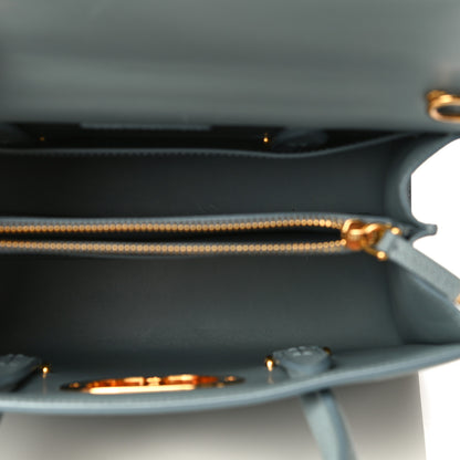 Christian Dior Grained Calfskin Medium St. Honore Tote Cloud Blue 6 of 10