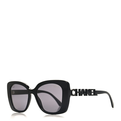 Chanel Acetate Strass Polarized Square Sunglasses 5422-B Black 1 of 7