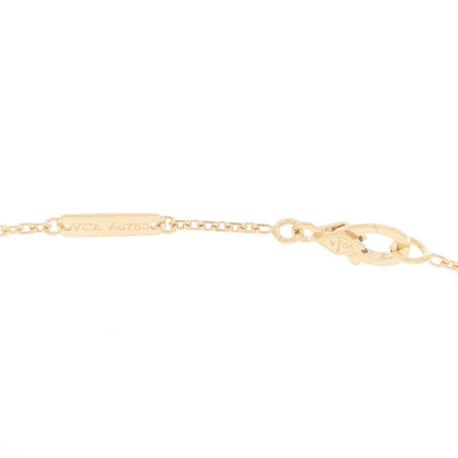 Van Cleef & Arpels 18K Yellow Gold Guilloche Vintage Alhambra Pendant Necklace 4 of 5