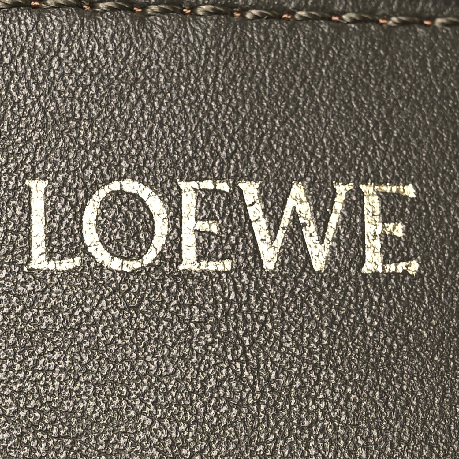 Loewe Shiny Calfskin Medium Puzzle Fold Tote Dark Khaki Green 6 of 17