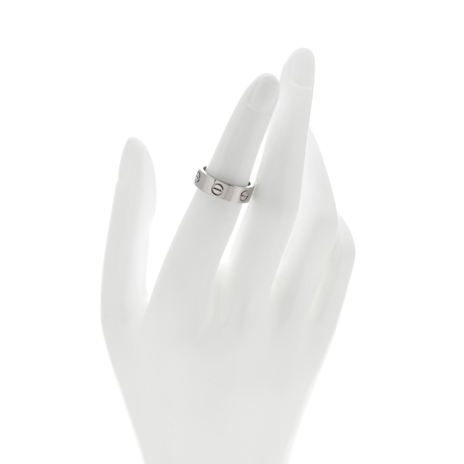 Cartier 18K White Gold 5.5mm LOVE Ring 50 5.25 2 of 5