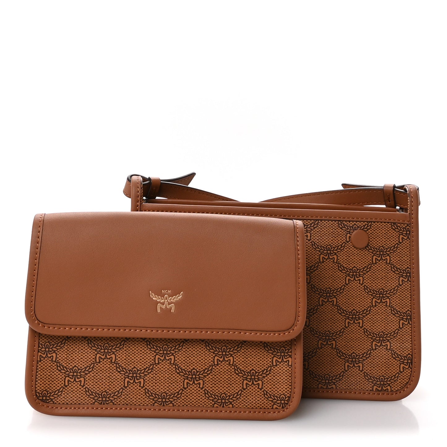 Lauretos Nappa Small Himmel Crossbody Cognac