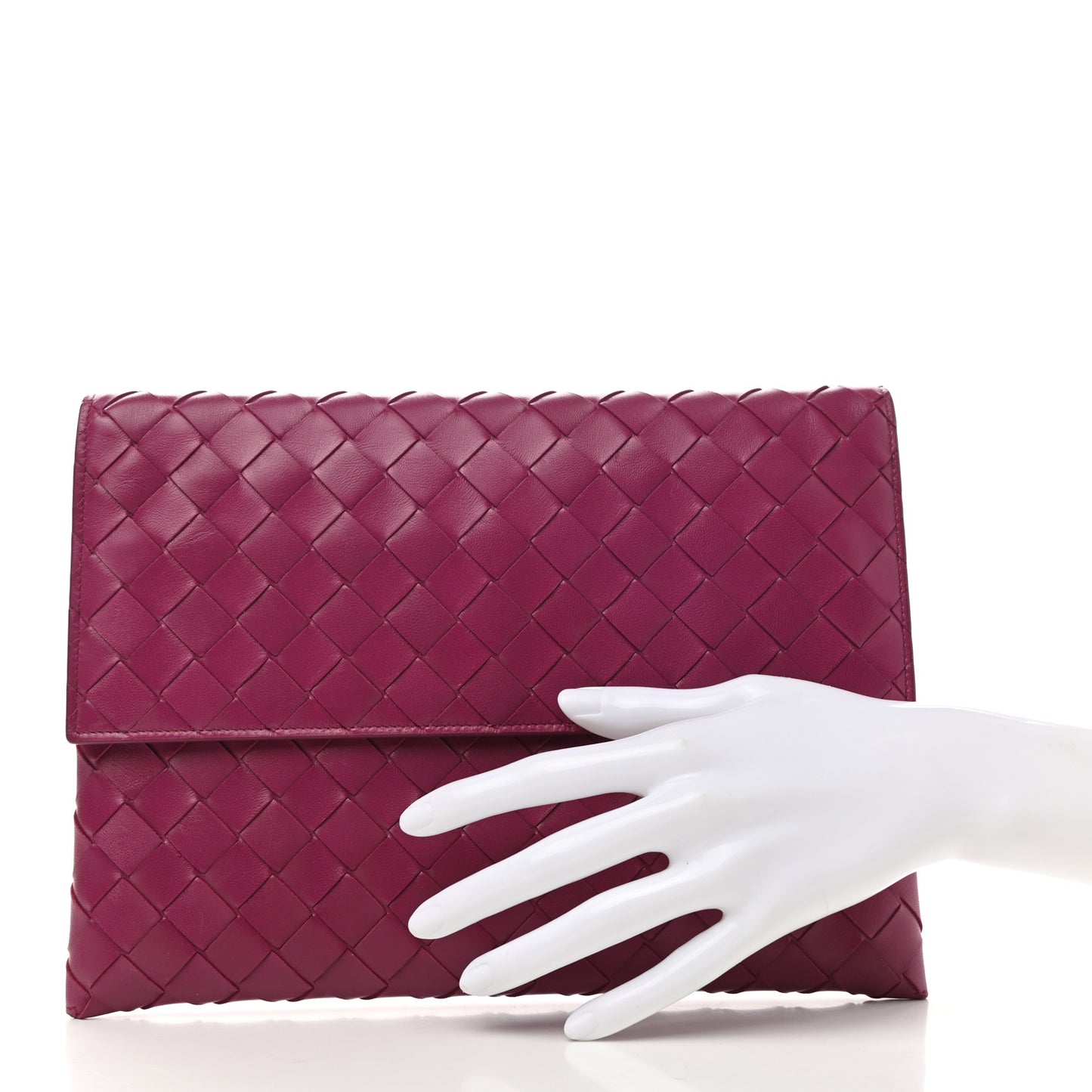 Nappa Intrecciato Flap Pouch Cinnabar