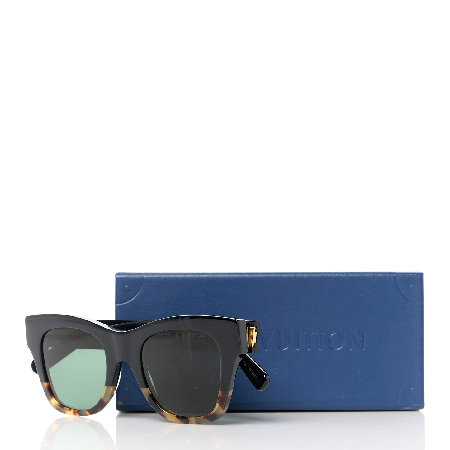 The LV Square Sunglasses Z1510W Black Dark Tortoise