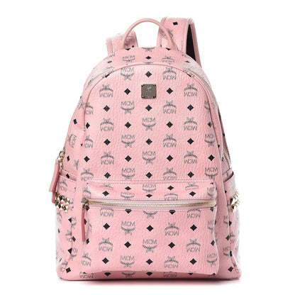 MCM Visetos Medium Side Studs Stark Backpack Pink 1 of 11