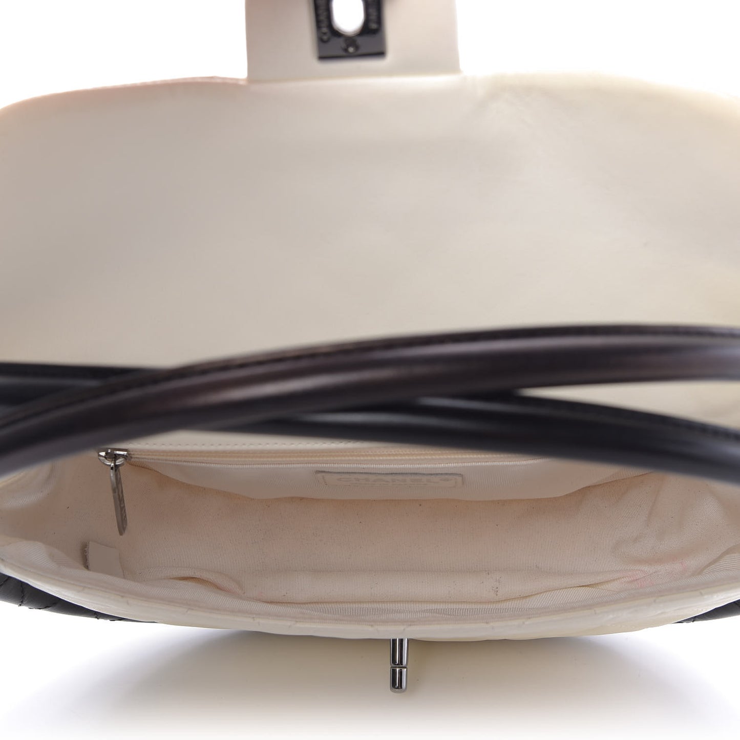 Quilted Lambskin Small Hula Hoop Flap Ivory