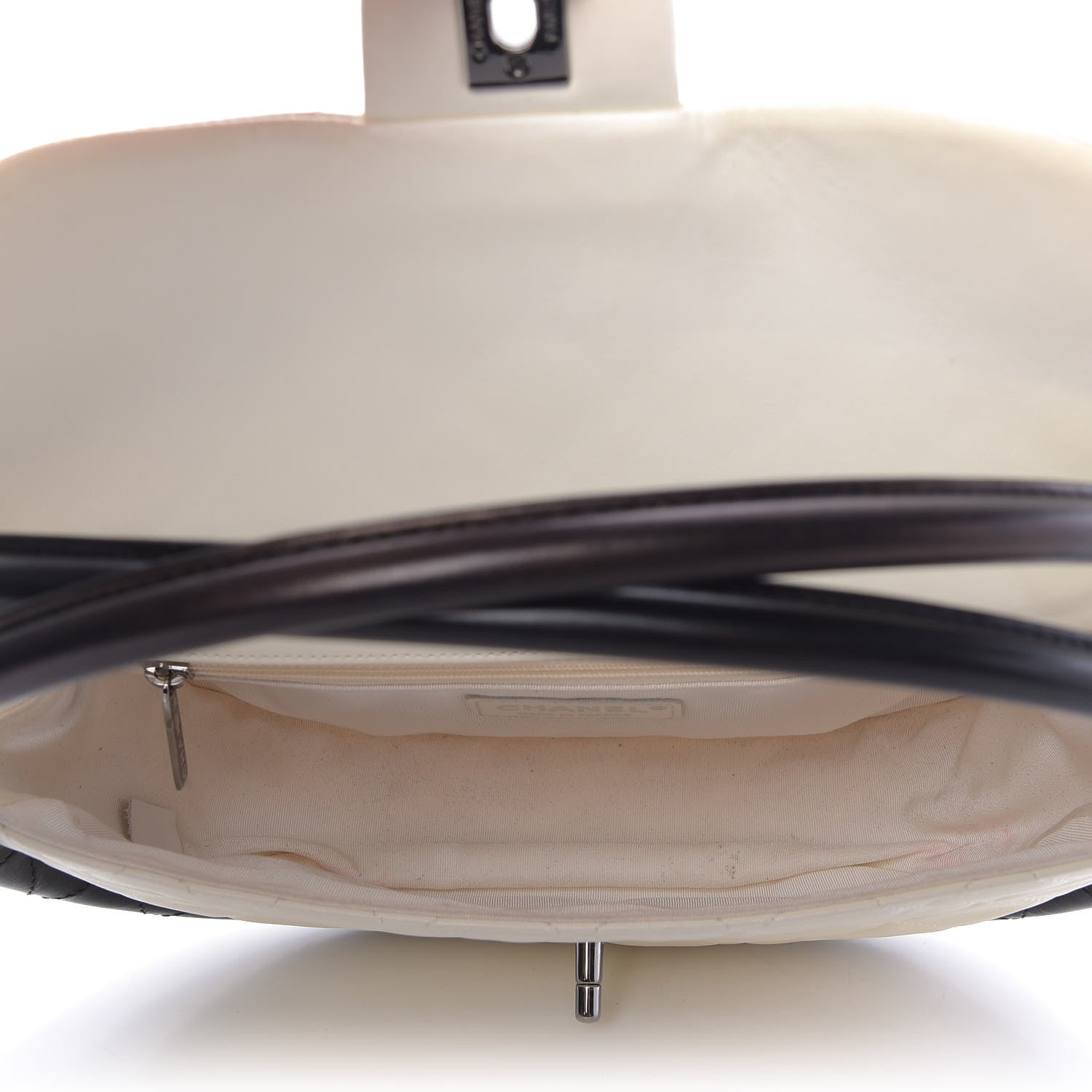 Chanel Quilted Lambskin Small Hula Hoop Flap Ivory 5 of 10