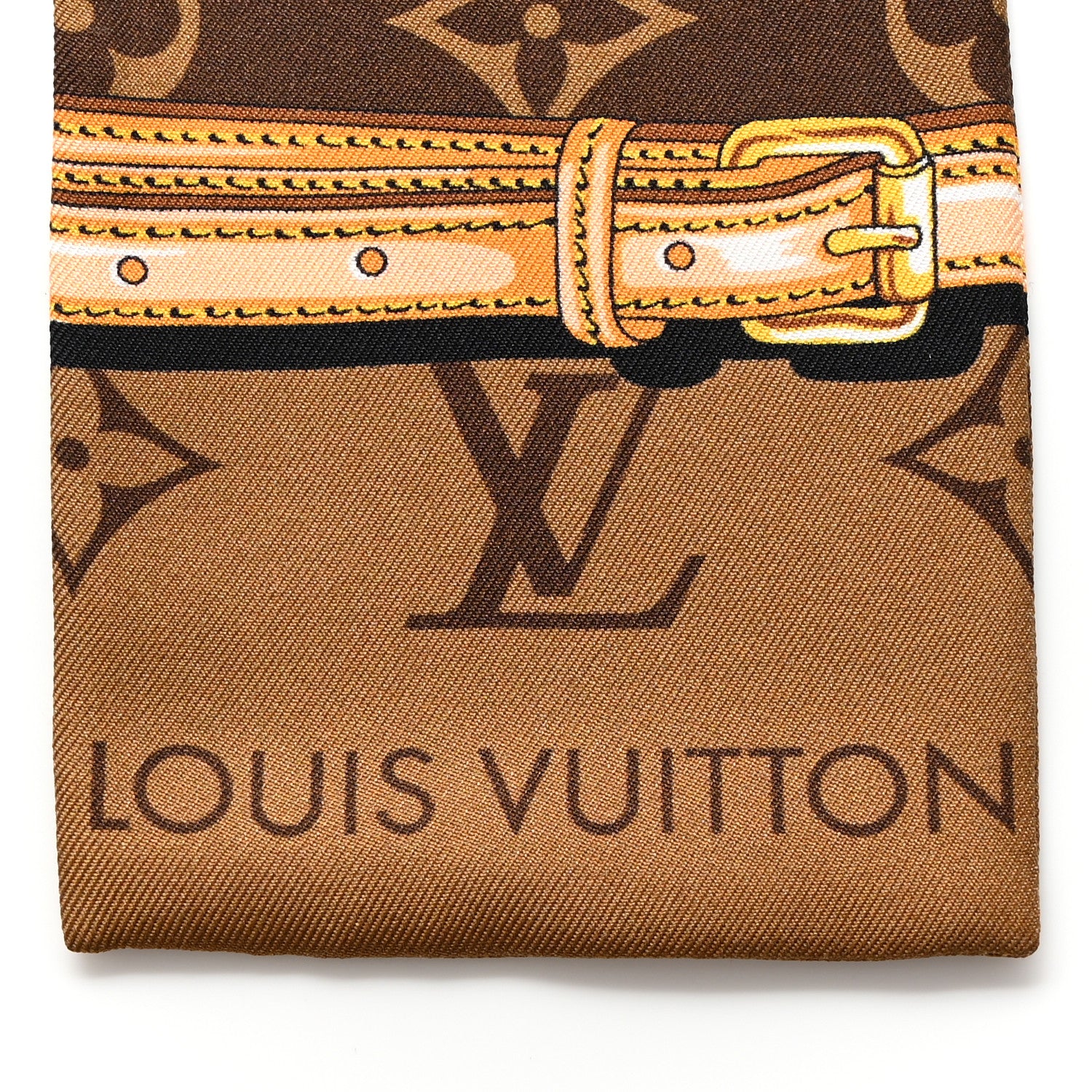 Louis Vuitton Silk Monogram Confidential Bandeau Brown 3 of 6