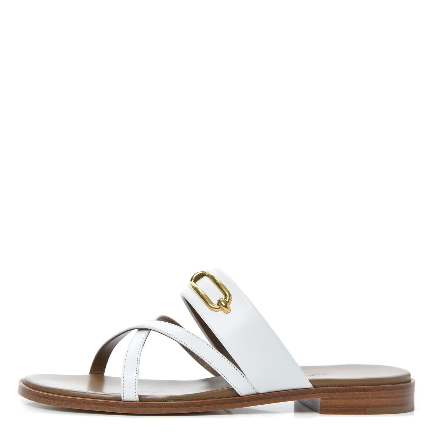 Calfskin Claire Sandals 37.5 White