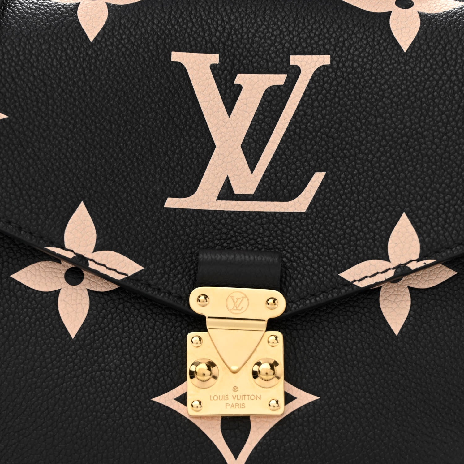 Louis Vuitton Empreinte Monogram Giant Pochette Metis Black Beige 7 of 9