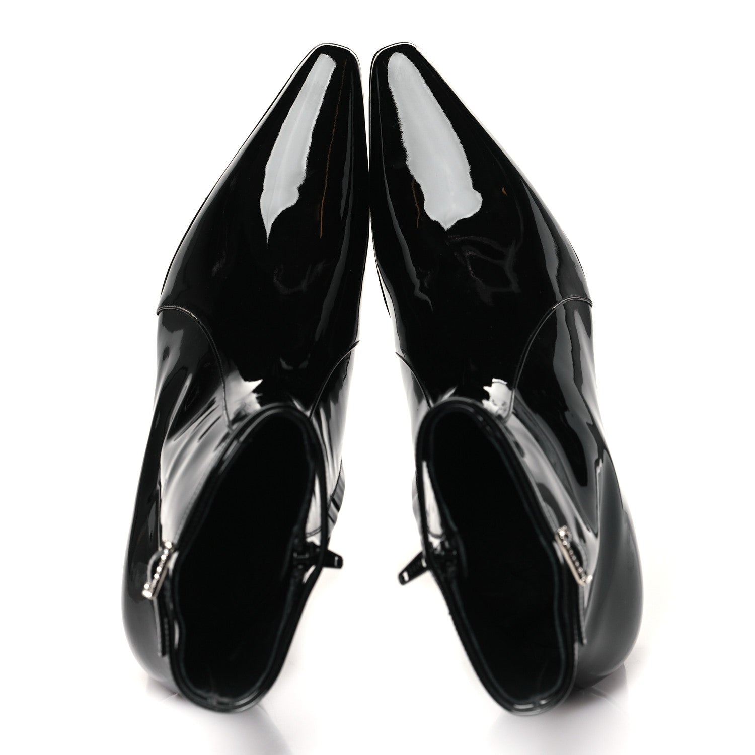 Saint Laurent Patent Arsun Ankle Booties 42 Black 2 of 9