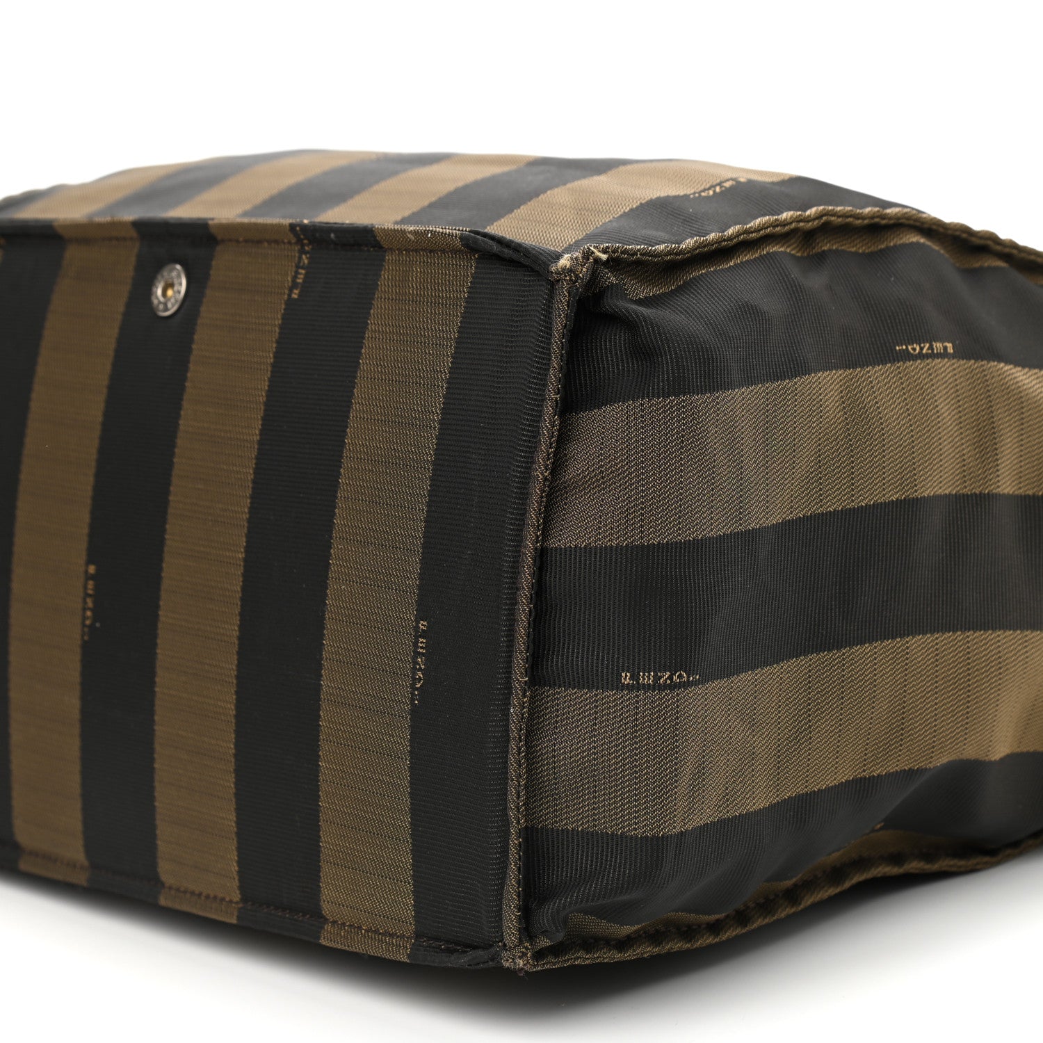 Fendi Fabric Pequin 1925 Shopping Tote Tobacco 9 of 9