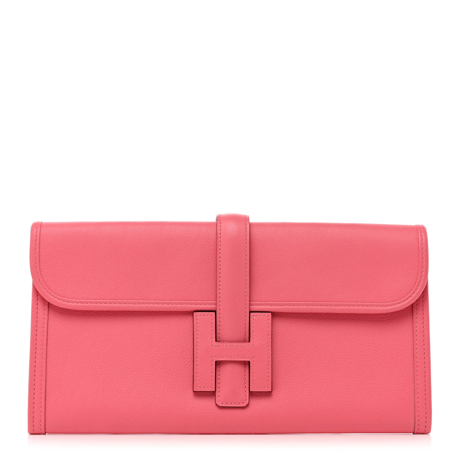HERMES Swift Jige Elan 29 Clutch in the color Rose Azalee by FASHIONPHILE