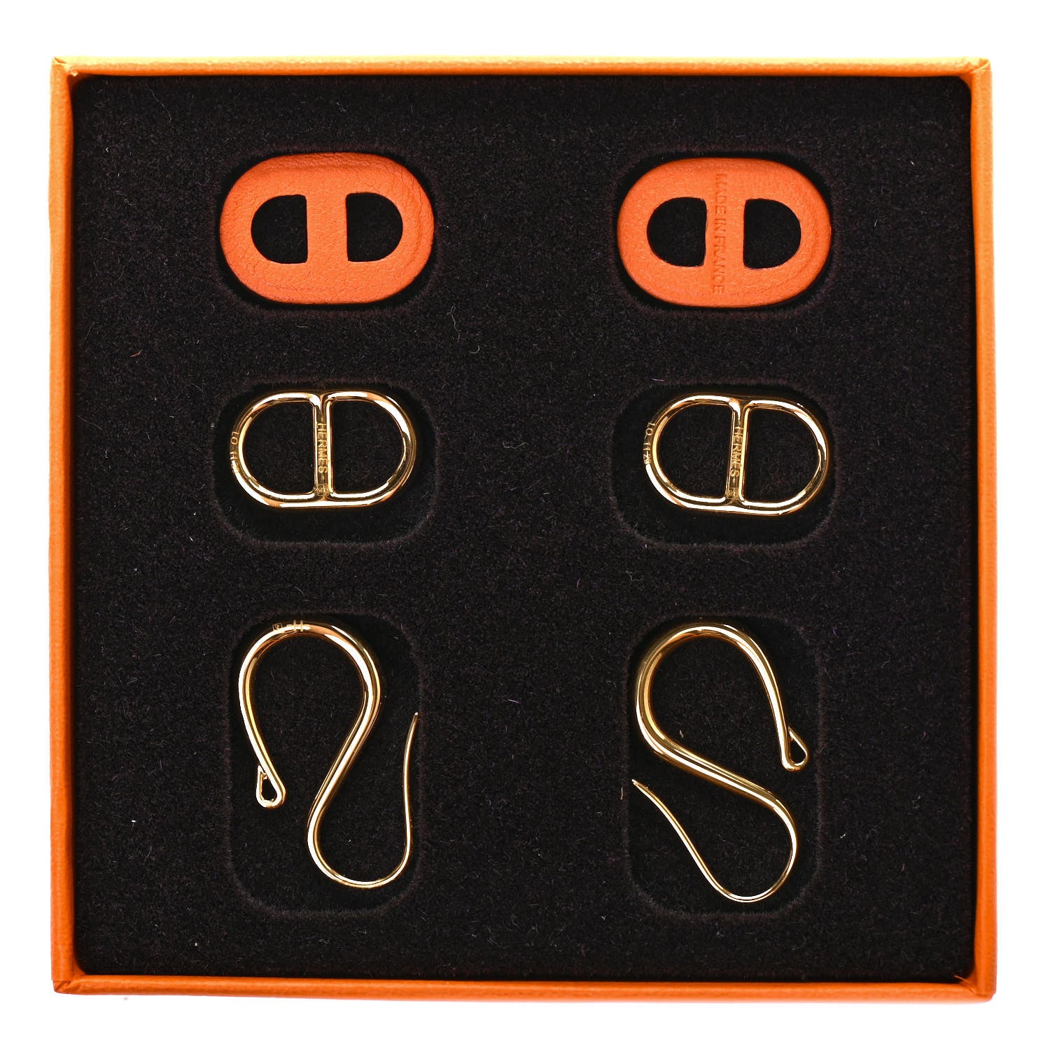 Hermes Swift O'Maillon Earrings Orange 6 of 6