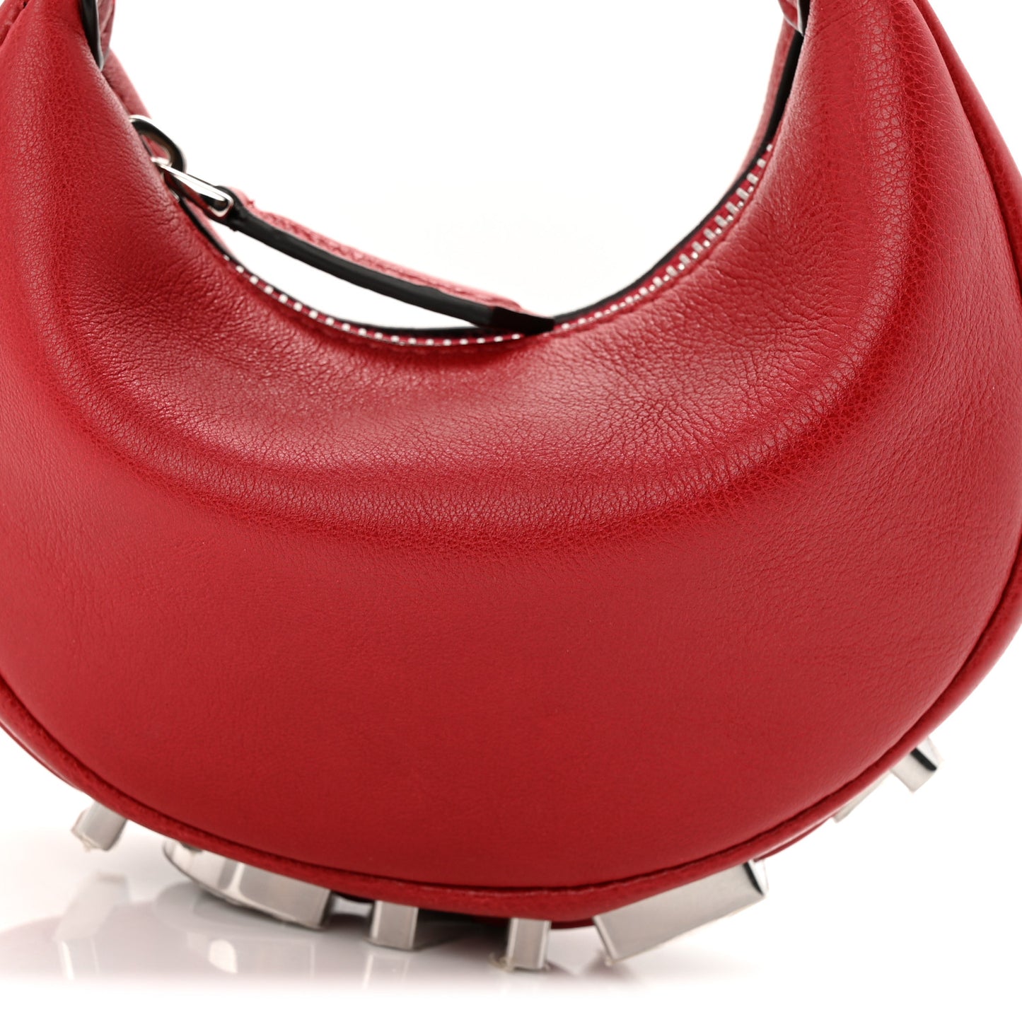 Vitello Grace New Matte Nano Fendigraphy Hobo Charm Scarlet Sage