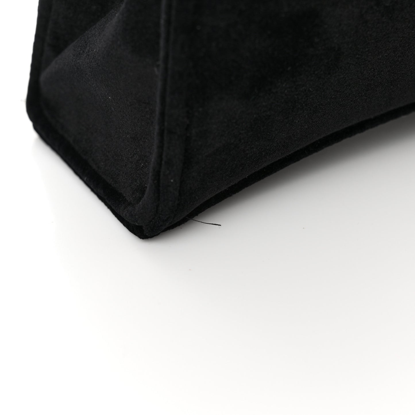 Velvet Jersey Hourglass Top Handle Bag XS Black