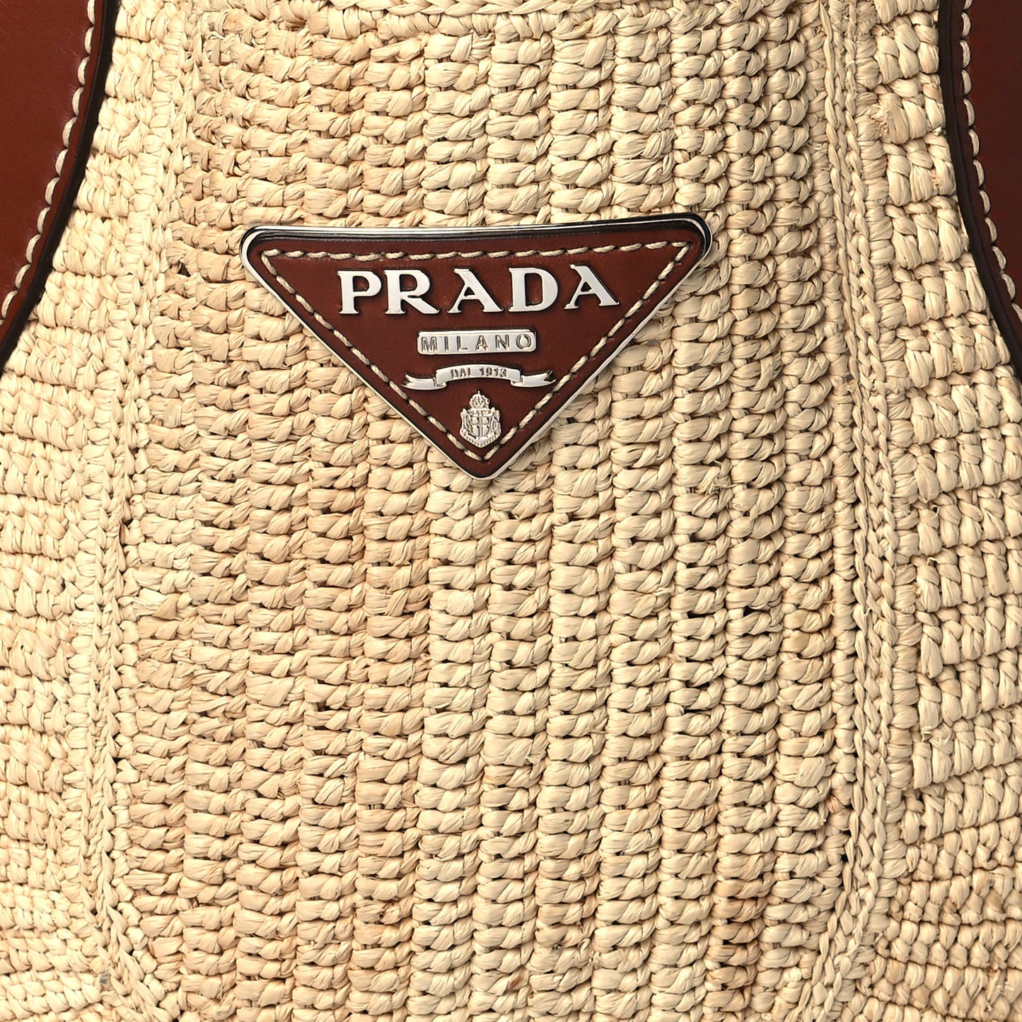 Raffia Vitello Small Hobo Naturale Cognac