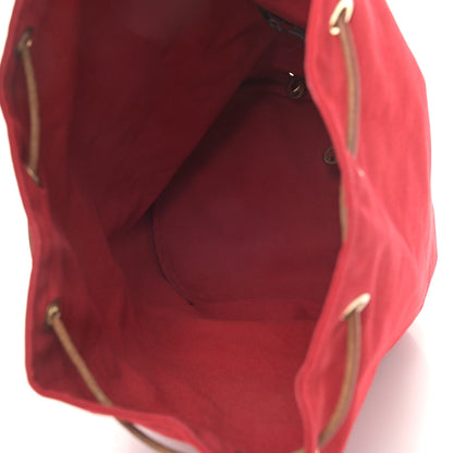 Hermes Toile Sac Polochon Red 4 of 4