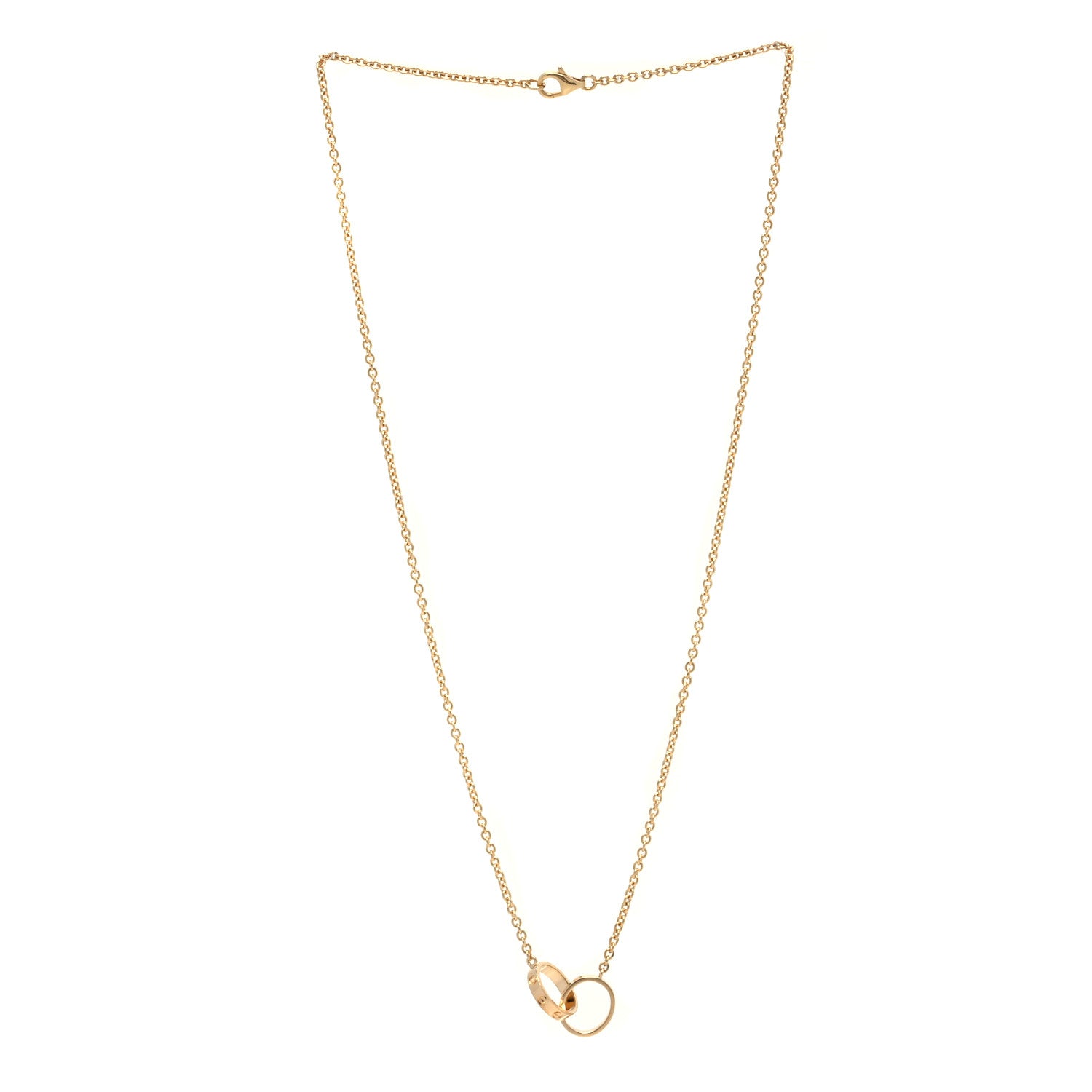 Cartier 18K Yellow Gold Interlocking LOVE Necklace 4 of 13