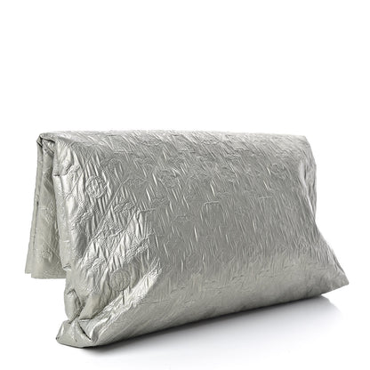 Louis Vuitton Jacquard Quilted Monogram Limelight Clutch GM Perle 3 of 9